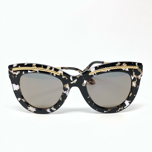 Bottega Veneta Tortoise Cat Eye Sunglasses - Picture 1 of 8